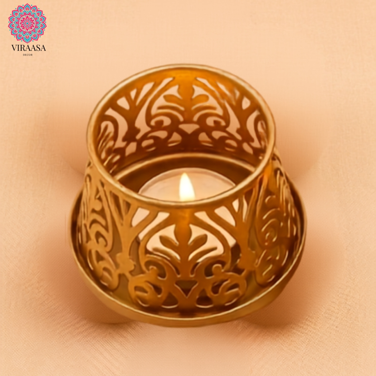 Intricate Metal T-Light Holder