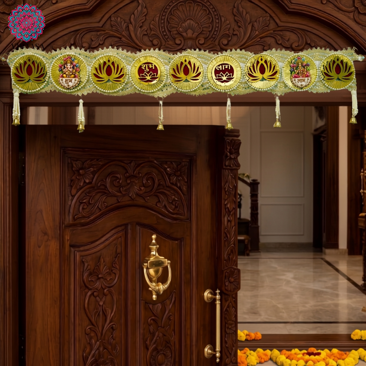Handcrafted Lotus & Divine Bandhanwar/Toran